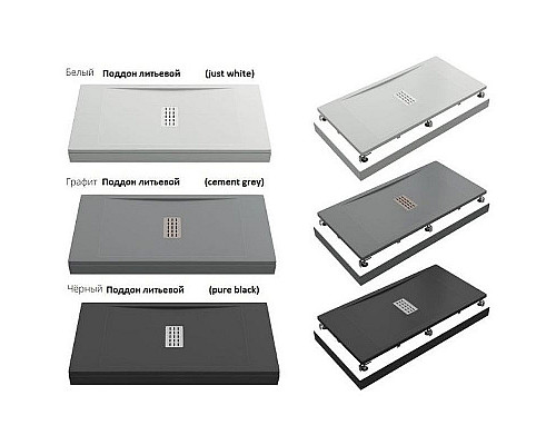 Купить Душевой поддон из искусственного камня Creto Etna 100x90 2-0008 Серый в магазине сантехники Santeh-Crystal.ru