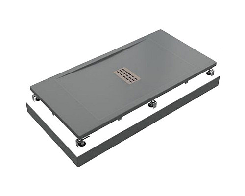 Купить Душевой поддон из искусственного камня Creto Etna 120x90 2-0012 Серый в магазине сантехники Santeh-Crystal.ru