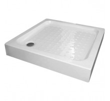 Акриловый поддон для душа Gemy 100х100х16 квадратный Белый