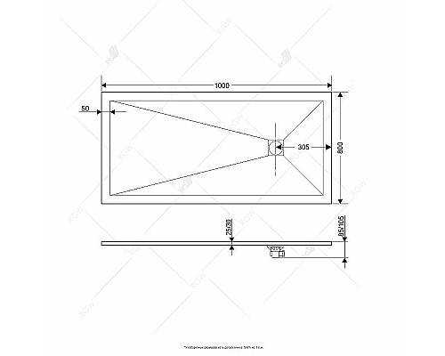 Купить Душевой поддон из искусственного камня RGW Stone Tray ST-Co 100x80 16152810-10 Бетон Цемент в магазине сантехники Santeh-Crystal.ru