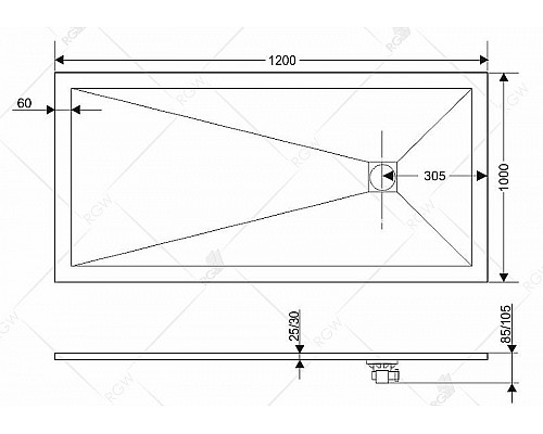 Заказать Душевой поддон из искусственного камня RGW Stone Tray ST-Tr 120x90 16152912-11 Терракот в магазине сантехники Santeh-Crystal.ru