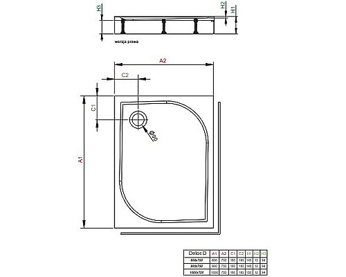 Santeh-Crystal.ru: Акриловый поддон для душа Radaway Delos D 100x75 R 4D17515-03R Белый Купить Акриловый поддон для душа Radaway Delos D 100x75 R 4D17515-03R Белый в магазине сантехники Santeh-Crystal.ru