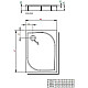 Купить Акриловый поддон для душа Radaway Delos D 100x75 R 4D17515-03R Белый в магазине сантехники Santeh-Crystal.ru
