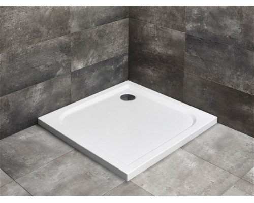 Купить Акриловый поддон для душа Radaway Delos C 100x100x6 белый в магазине сантехники Santeh-Crystal.ru