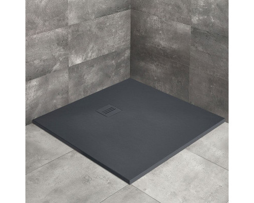 Приобрести Душевой поддон из искусственного камня Radaway Kyntos C 90x90 HKC9090-64 Антрацит в магазине сантехники Santeh-Crystal.ru