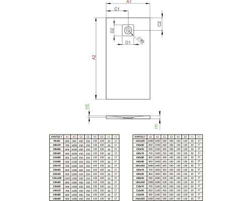 Заказать Душевой поддон из искусственного камня Radaway Kyntos F 110x90 HKF11090-54 Черный в магазине сантехники Santeh-Crystal.ru