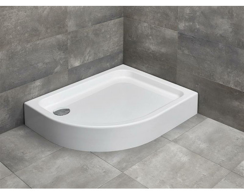 Купить Акриловый поддон для душа Radaway Laros E Compact 100x80 R SLE81017-01R Белый в магазине сантехники Santeh-Crystal.ru