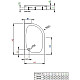 Приобрести Акриловый поддон для душа Radaway Patmos E 100x80 L 4P81155-03L Белый в магазине сантехники Santeh-Crystal.ru