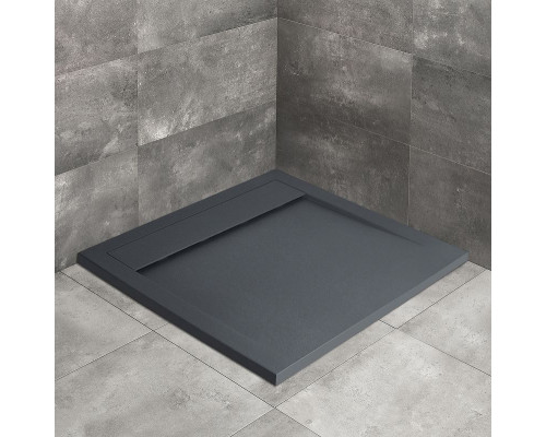Купить Душевой поддон из искусственного камня Radaway Teos C 90x90 HTC9090-64 Антрацит в магазине сантехники Santeh-Crystal.ru