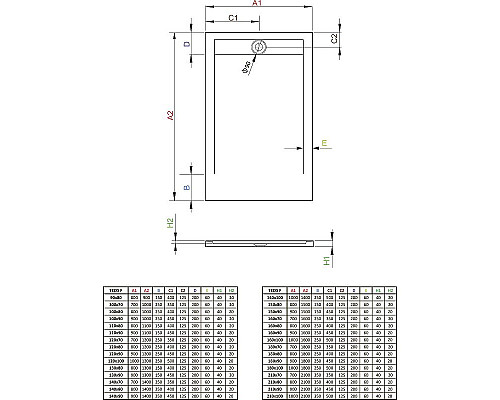 Заказать Душевой поддон из искусственного камня Radaway Teos F 100x90 HTF10090-04 Белый в магазине сантехники Santeh-Crystal.ru
