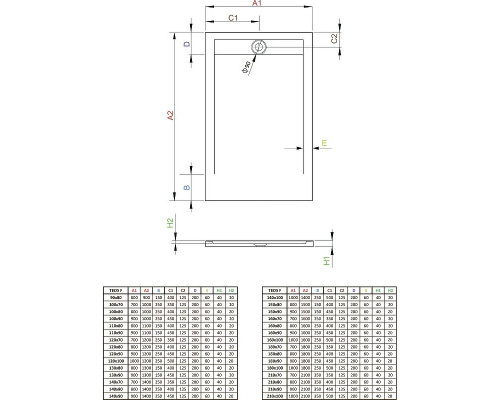 Купить Душевой поддон из искусственного камня Radaway Teos F 120x90 HTF12090-54 Черный в магазине сантехники Santeh-Crystal.ru