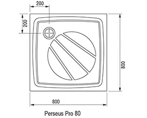 Купить Душевой поддон из искусственного камня Ravak Perseus Pro 80х80 XA034401010 Белый в магазине сантехники Santeh-Crystal.ru