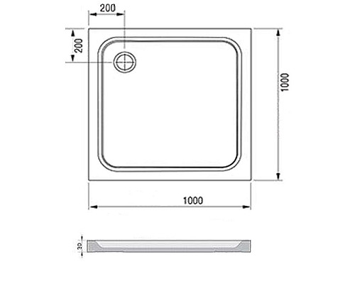 Приобрести Душевой поддон из искусственного камня Ravak Perseus Pro Chrome 100х100 XA04AA01010 Белый в магазине сантехники Santeh-Crystal.ru