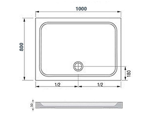 Купить Душевой поддон из искусственного камня Ravak Gigant Pro Chrome 100x80 XA04A401010 Белый в магазине сантехники Santeh-Crystal.ru