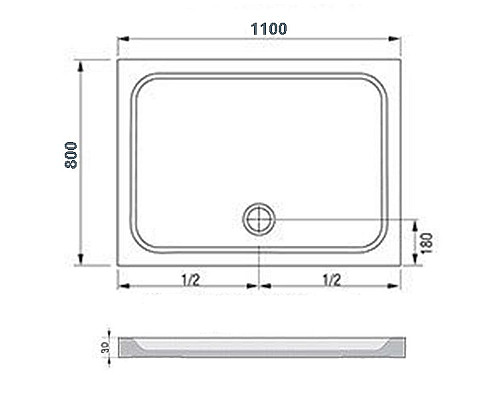 Купить Душевой поддон из искусственного камня Ravak Gigant Pro Chrome 110x80 XA04D401010 Белый в магазине сантехники Santeh-Crystal.ru
