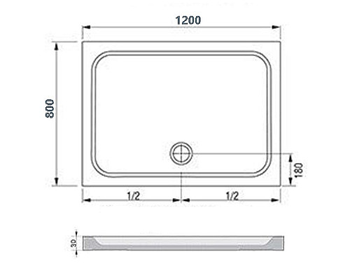 Приобрести Душевой поддон из искусственного камня Ravak Gigant Pro Chrome 120x80 XA04G401010 Белый в магазине сантехники Santeh-Crystal.ru