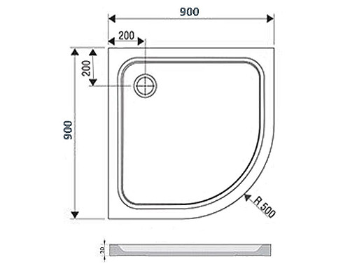 Купить Душевой поддон из искусственного камня Ravak Elipso Pro Chrome 90х90 XA247701010 Белый в магазине сантехники Santeh-Crystal.ru