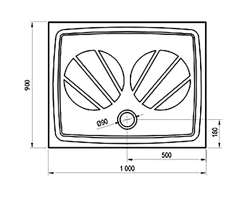 Заказать Душевой поддон из искусственного камня Ravak Gigant Pro 100x90 XA03A701010 Белый в магазине сантехники Santeh-Crystal.ru