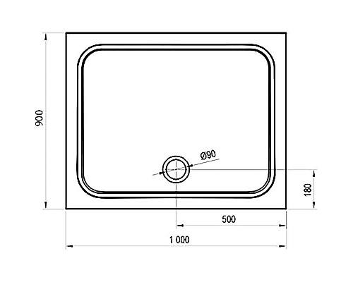 Заказать Душевой поддон из искусственного камня Ravak Gigant Pro Chrome 100x90 XA04A701010 Белый в магазине сантехники Santeh-Crystal.ru