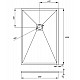 Купить Душевой поддон из искусственного камня Veconi Tezeo 100x80 TZW21B-108-R1 Черный в магазине сантехники Santeh-Crystal.ru