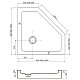 Приобрести Акриловый поддон для душа Veconi Tezeo TZ-53B 90x90 TZ53B-90-C5 Черный в магазине сантехники Santeh-Crystal.ru