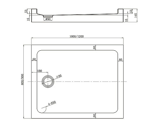 Santeh-Crystal.ru: Акриловый поддон для душа Veconi Tezeo TZ-54B 100x90 TZ54B-10090-C5 Черный Заказать Акриловый поддон для душа Veconi Tezeo TZ-54B 100x90 TZ54B-10090-C5 Черный в магазине сантехники Santeh-Crystal.ru