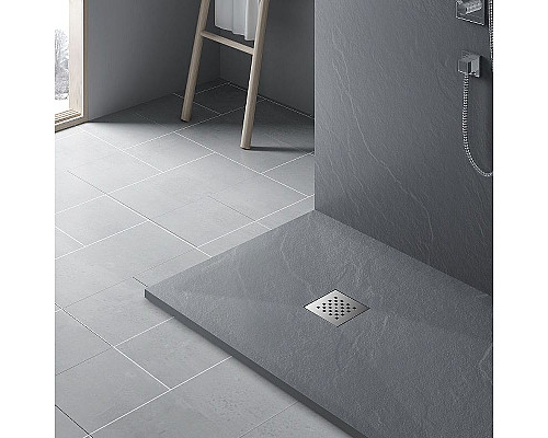 Заказать Душевой поддон из искусственного камня Vincea 100x80 VST-4SR8010G+Vsph-D132 Серый в магазине сантехники Santeh-Crystal.ru