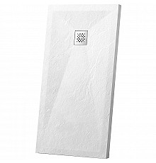 Душевой поддон из искусственного камня Vincea 110x80 VST-4SR8011W+Vsph-D132 Белый матовый