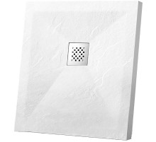 Душевой поддон из искусственного камня Vincea 90x90 VST-4SR9090W+Vsph-D132 Белый матовый