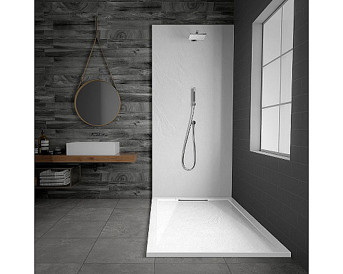 Заказать Душевой поддон из искусственного камня Vincea 120x80 VST-4SRL8012W+Vsph-D611 Белый матовый в магазине сантехники Santeh-Crystal.ru