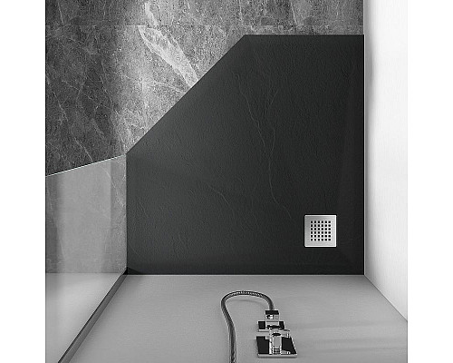 Купить Душевой поддон из искусственного камня Vincea 90x90 VST-4SP9090A Антрацит в магазине сантехники Santeh-Crystal.ru