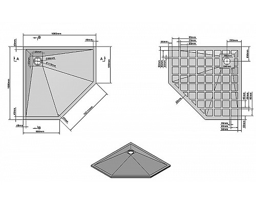 Приобрести Душевой поддон из искусственного камня Vincea 100x100 VST-4SP1010W Белый матовый в магазине сантехники Santeh-Crystal.ru
