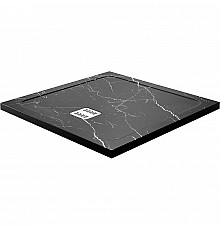 Душевой поддон из искусственного камня WasserKRAFT Neime 90х90 19T03 Черный матовый