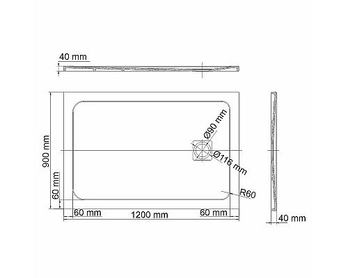 Santeh-Crystal.ru: Душевой поддон из искусственного камня WasserKRAFT Neime 120х90 19T07 Черный матовый Заказать Душевой поддон из искусственного камня WasserKRAFT Neime 120х90 19T07 Черный матовый в магазине сантехники Santeh-Crystal.ru