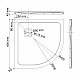Купить Душевой поддон из искусственного камня WasserKRAFT Rhin 90x90 44T01 Белый матовый в магазине сантехники Santeh-Crystal.ru