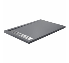 Душевой поддон из искусственного камня WasserKRAFT Wiese 120x80 84T06 Серый матовый