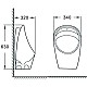 Купить Писсуар CeramaLux X560S Белый с сенсорным механизмом смыва в магазине сантехники Santeh-Crystal.ru