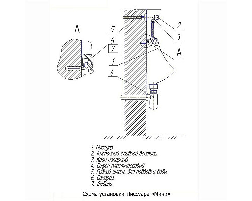 Заказать Писсуар Rosa Мини 4640021069134 Белый в магазине сантехники Santeh-Crystal.ru