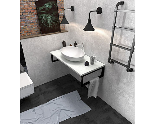 Santeh-Crystal.ru: Столешница под раковину 1MarKa Grunge Loft 80 У85839 подвесная Бетон светлый Купить Столешница под раковину 1MarKa Grunge Loft 80 У85839 подвесная Бетон светлый в магазине сантехники Santeh-Crystal.ru
