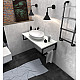 Купить Столешница под раковину 1MarKa Grunge Loft 80 У85839 подвесная Бетон светлый в магазине сантехники Santeh-Crystal.ru
