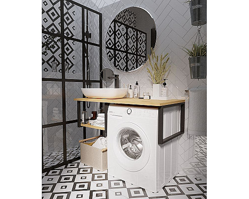 Santeh-Crystal.ru: Столешница под раковину 1MarKa Grunge Loft 120 Ц0000004100 над стиральной машиной Дуб вотан Заказать Столешница под раковину 1MarKa Grunge Loft 120 Ц0000004100 над стиральной машиной Дуб вотан в магазине сантехники Santeh-Crystal.ru