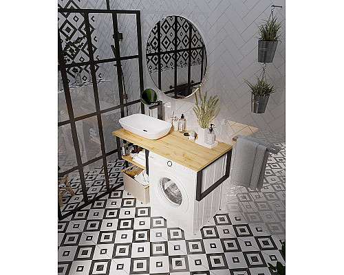 Santeh-Crystal.ru: Столешница под раковину 1MarKa Grunge Loft 120 Ц0000004100 над стиральной машиной Дуб вотан Заказать Столешница под раковину 1MarKa Grunge Loft 120 Ц0000004100 над стиральной машиной Дуб вотан в магазине сантехники Santeh-Crystal.ru