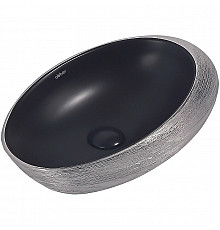 Раковина-чаша Abber Bequem 49 AC2107BS Черный матовый Серебро