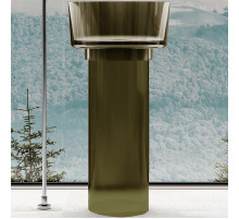 Раковина Abber Kristall 45 AT2702Vesuvian-H Оливковая