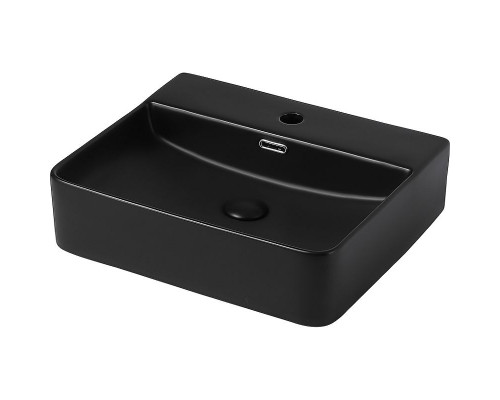 Приобрести Раковина Abber Rechteck 50 AC2203MB Черная матовая в магазине сантехники Santeh-Crystal.ru