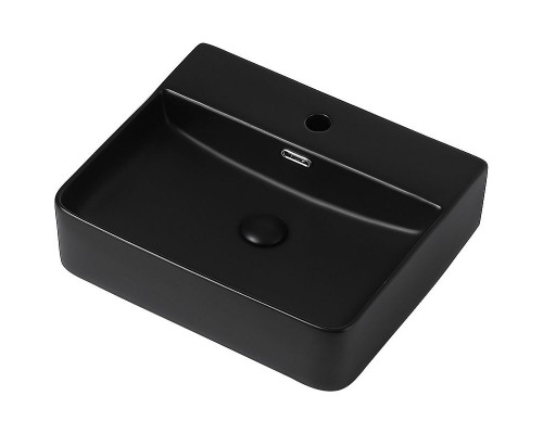 Приобрести Раковина Abber Rechteck 50 AC2203MB Черная матовая в магазине сантехники Santeh-Crystal.ru