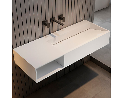 Раковина Abber Stein 100 L AS2640-1.0 L Белая матовая