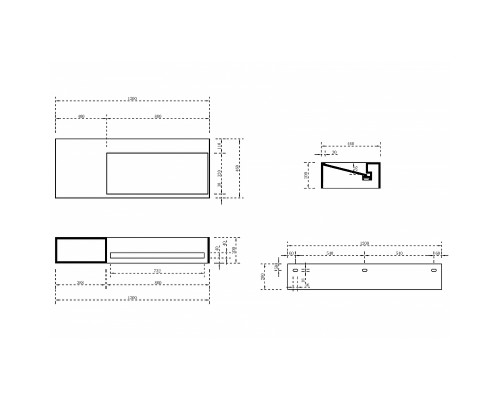 Раковина Abber Stein 120 L AS2640-1.2 L Белая матовая