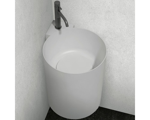 Раковина Abber Stein 42 AS2625 угловая Белая матовая