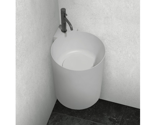 Раковина Abber Stein 42 AS2625 угловая Белая матовая